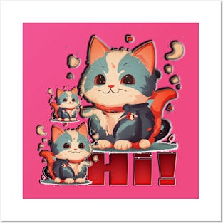 Cat Puppy Hi Posters and Art